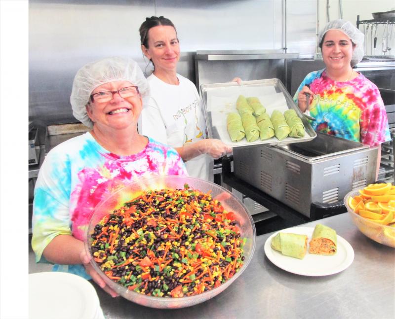 MARC House workers evacuated with the residents; several are shown here in their Rainbow Cafe.